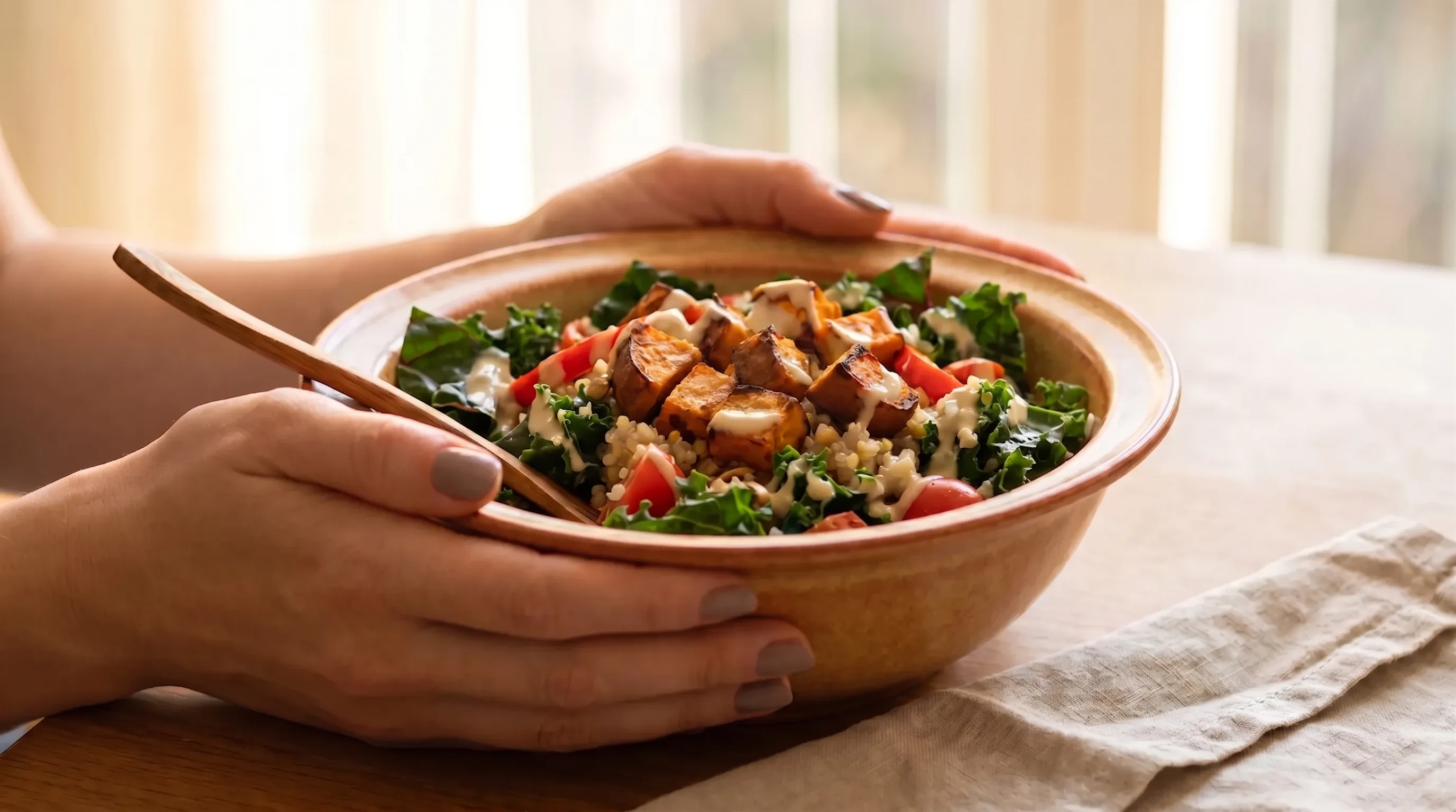 Avocado Quinoa Grünkohl Salat