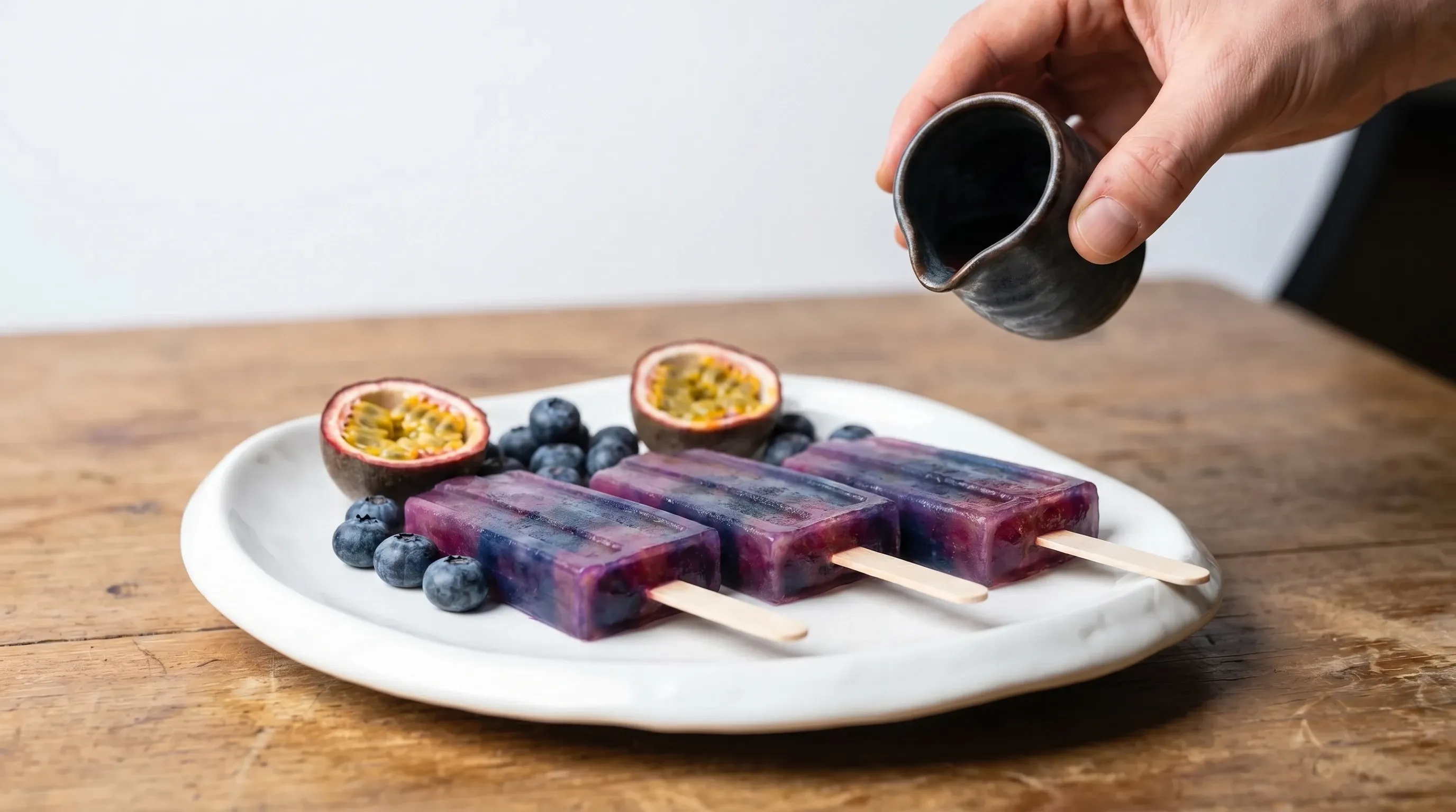 Blaubeer-Maracuja-Eis