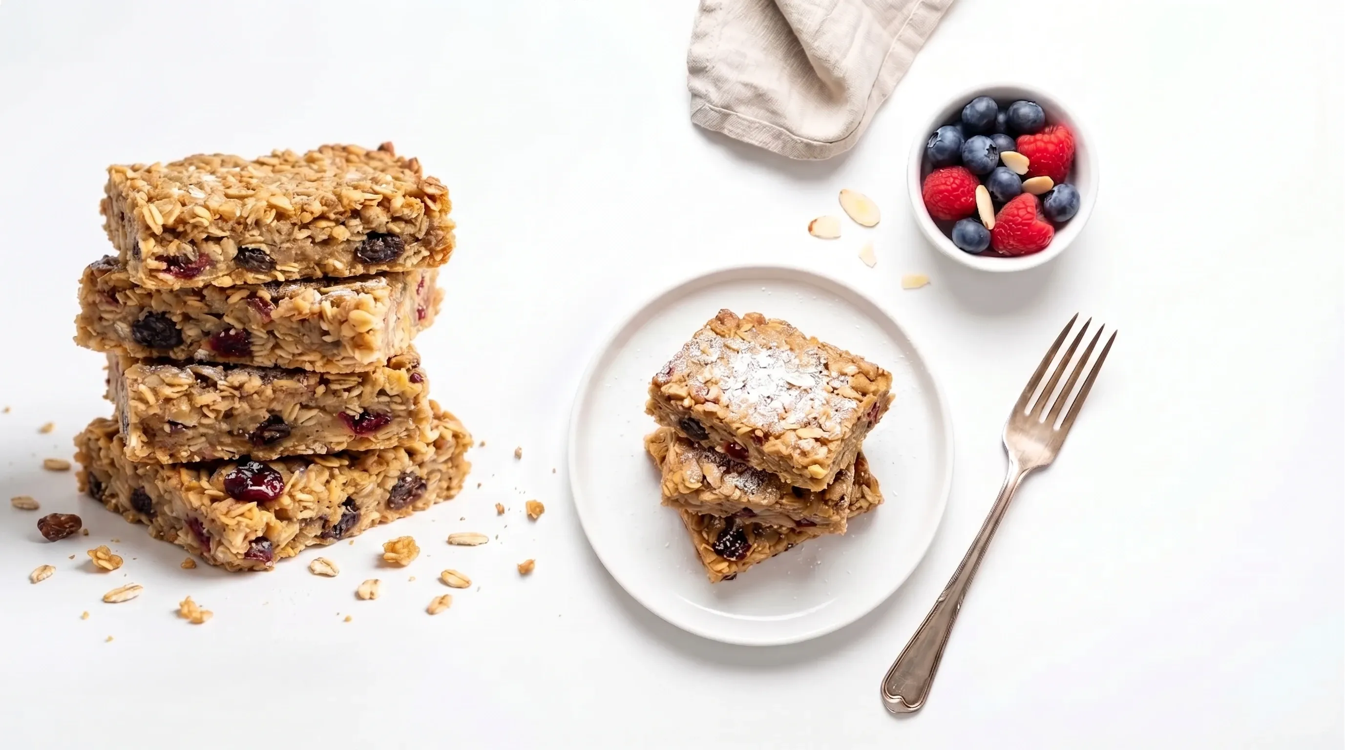 Oat-Bars mit Rosinen