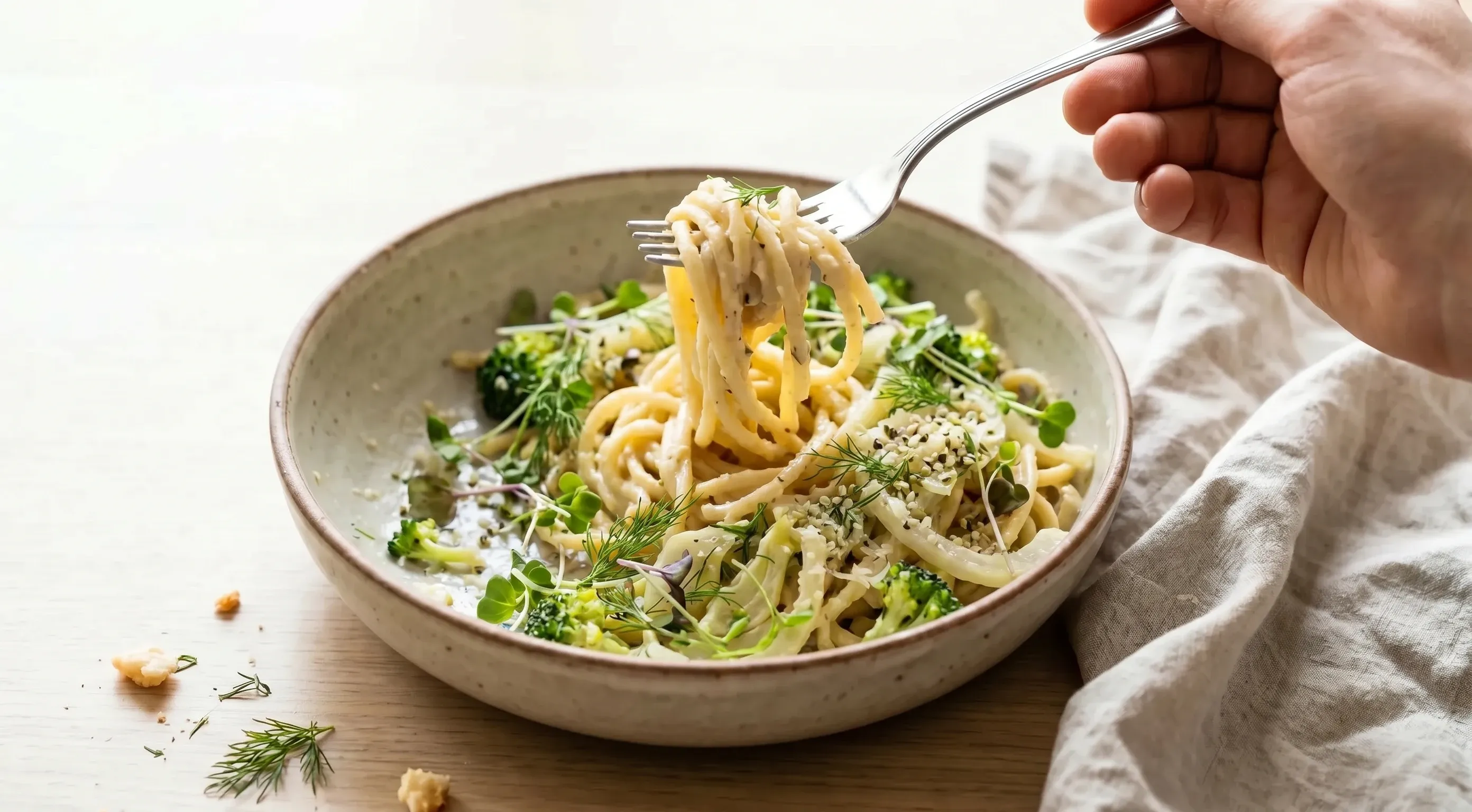 Fenchel-Brokkoli-Pasta mit Kokosmilch