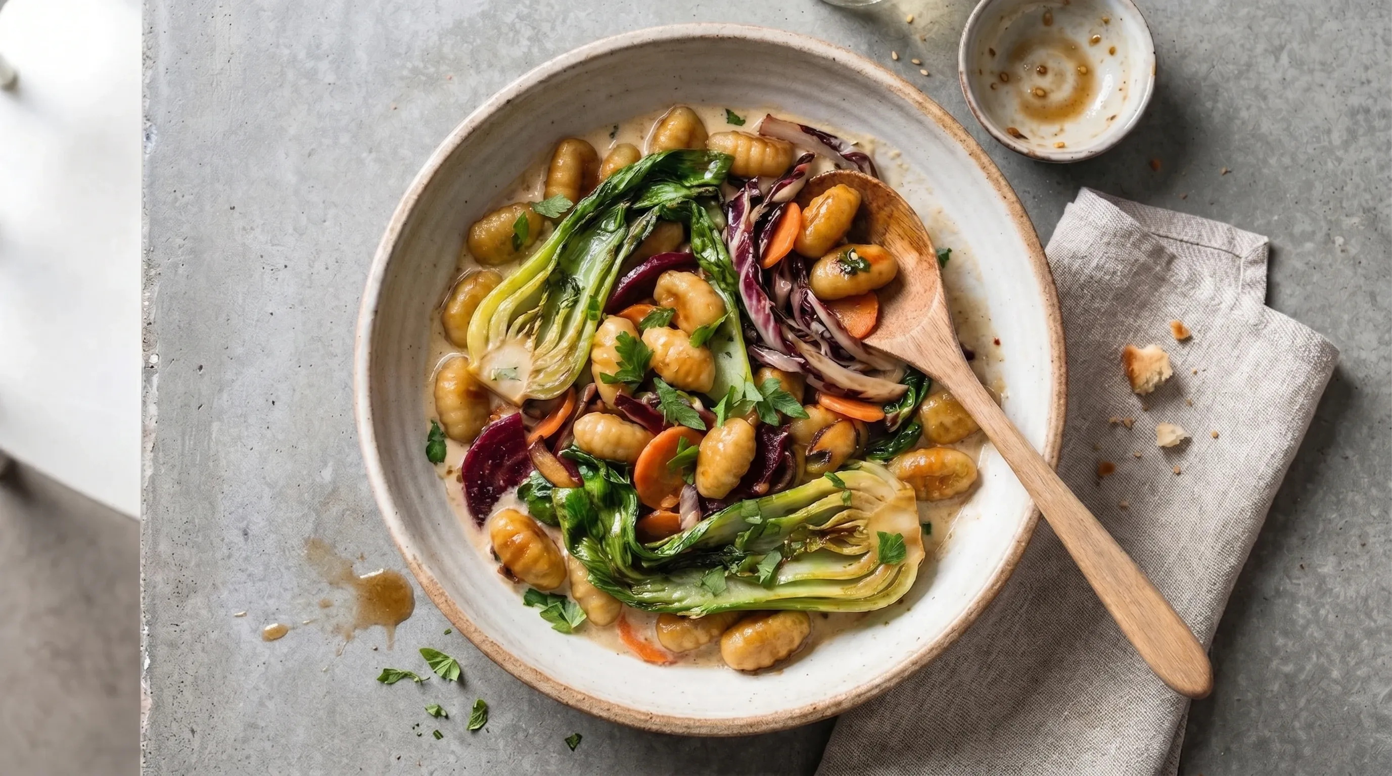 Gnocci mit Pak Choi