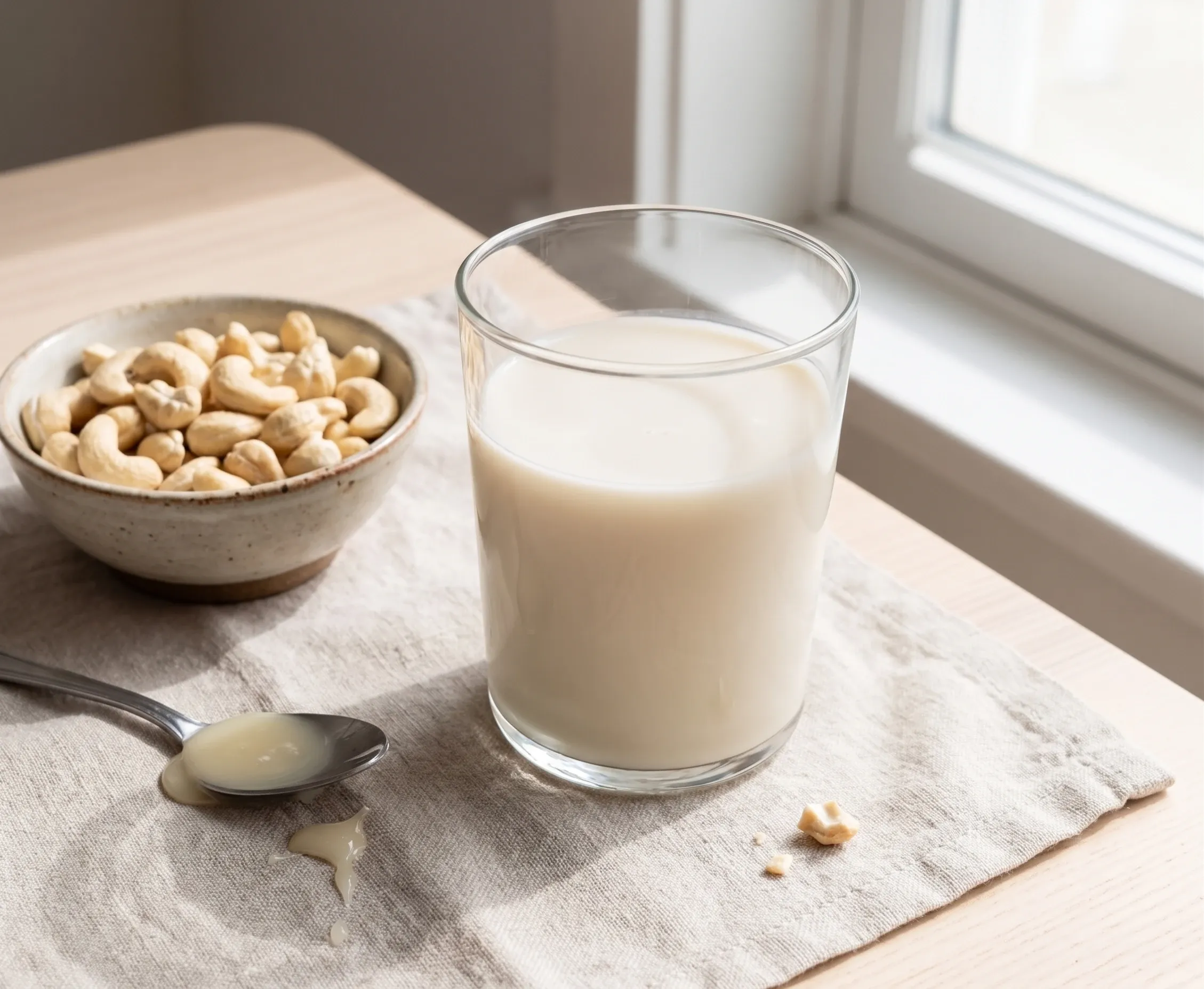 Milch aus Cashew-Kernen