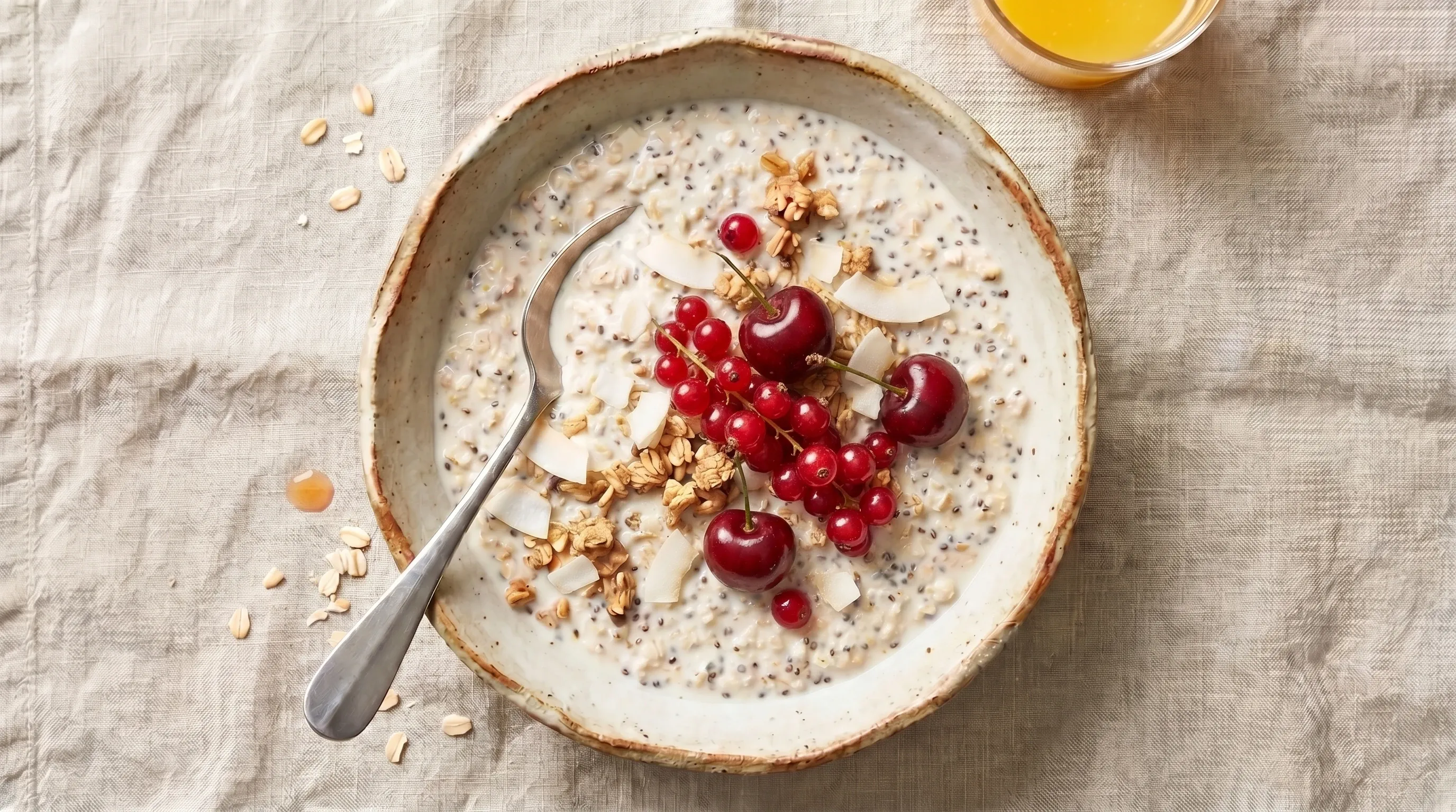 Overnight Oats mit Chia und Kokos